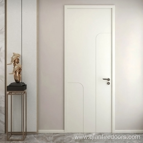 Modern fire rated door white PVC interior door